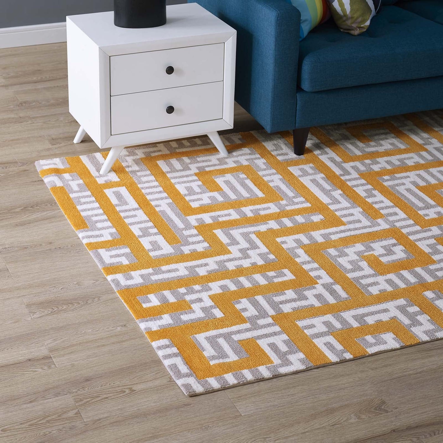 Nahia Geometric Maze Area Rug by Modway