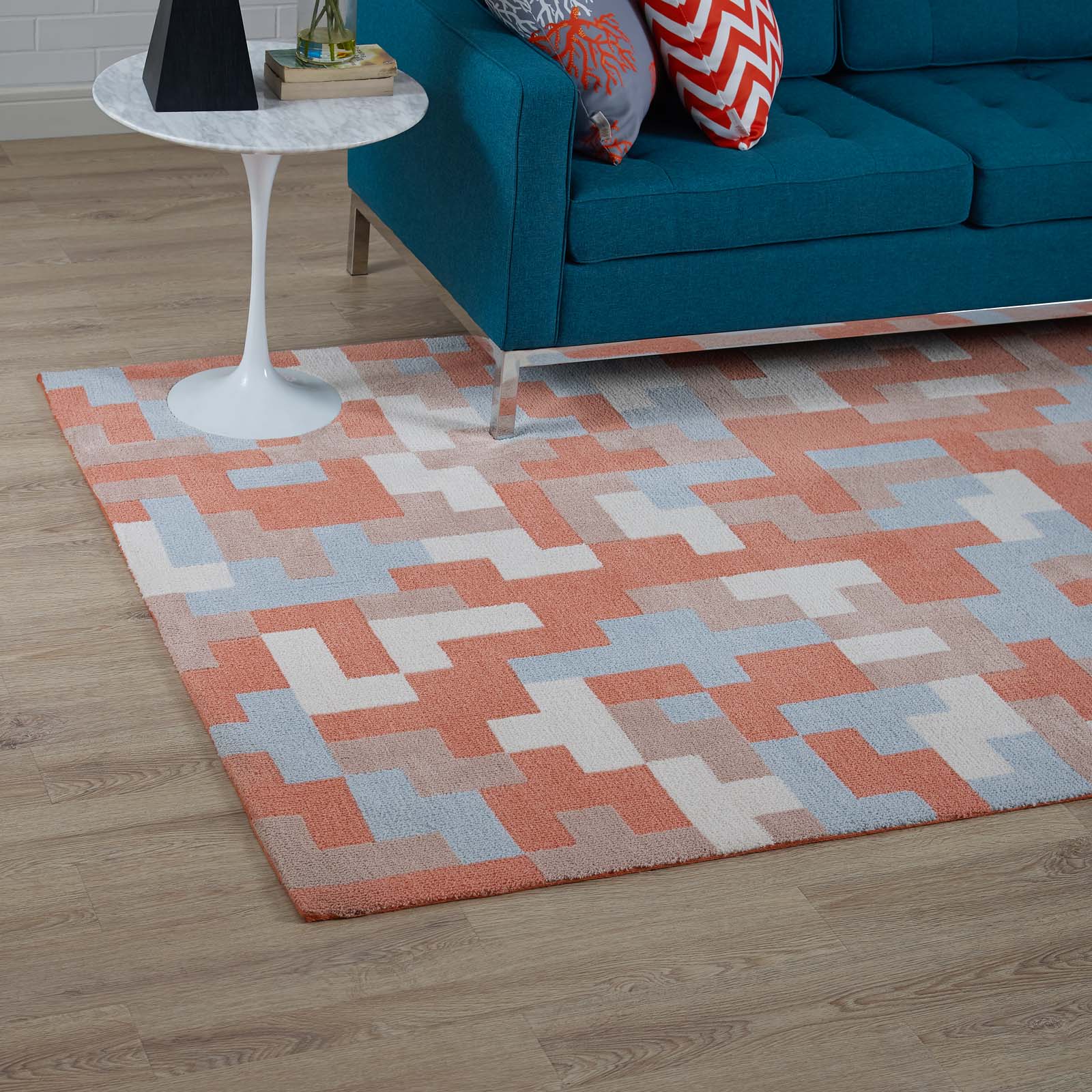 Andela Interlocking Block Mosaic Area Rug by Modway