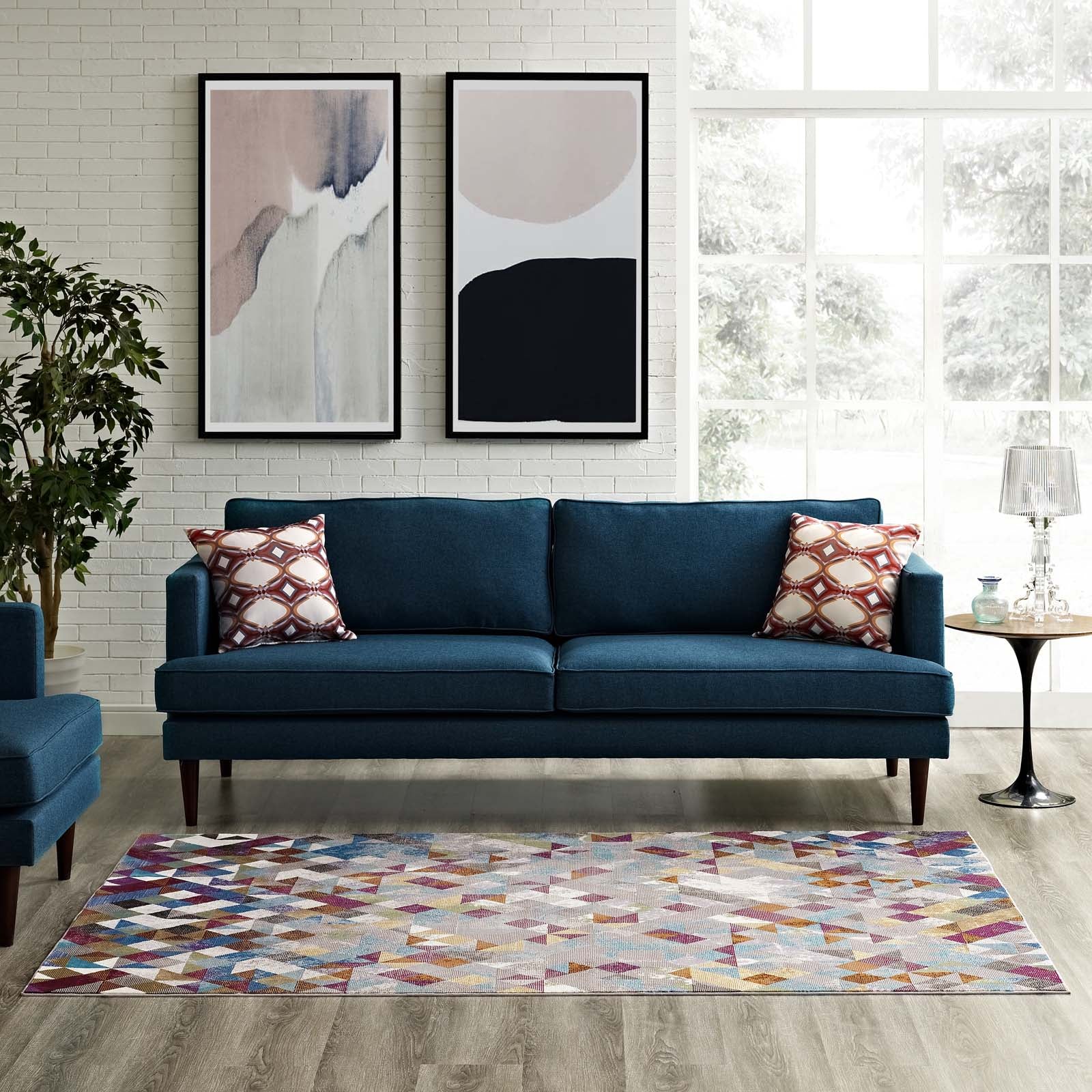 Lavendula Triangle Mosaic Area Rug by Modway