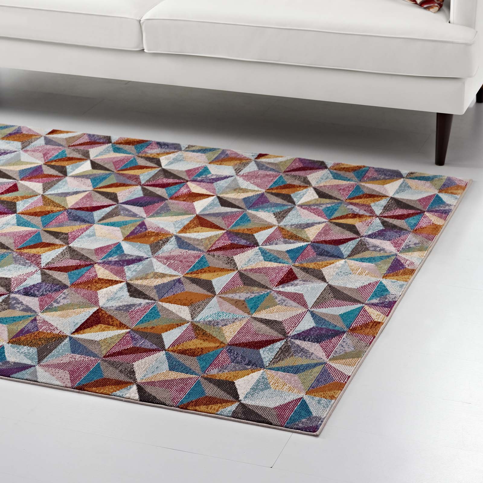 Arisa Geometric Hexagon Mosaic Area Rug by Modway