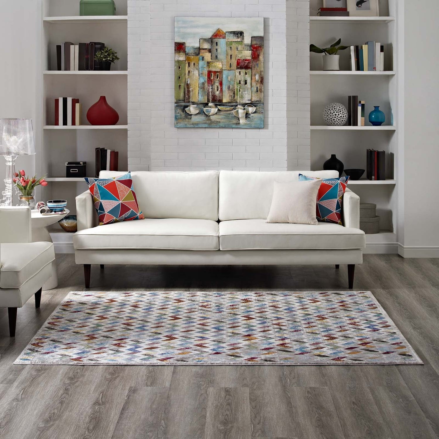 Gemma Chevron Mosaic Area Rug by Modway