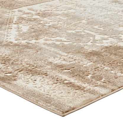 Rosina Distressed Vintage Medallion Area Rug by Modway