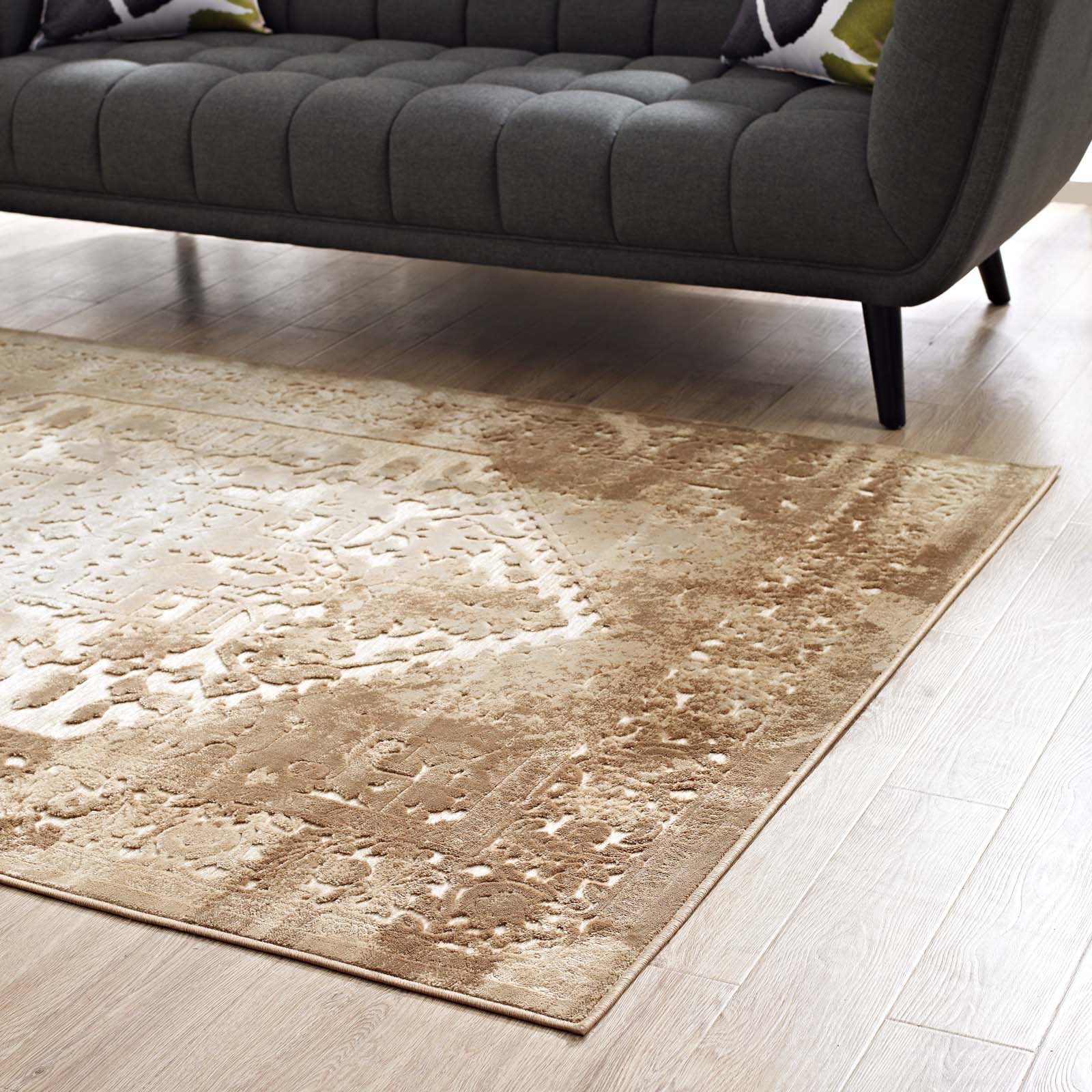 Rosina Distressed Vintage Medallion Area Rug by Modway