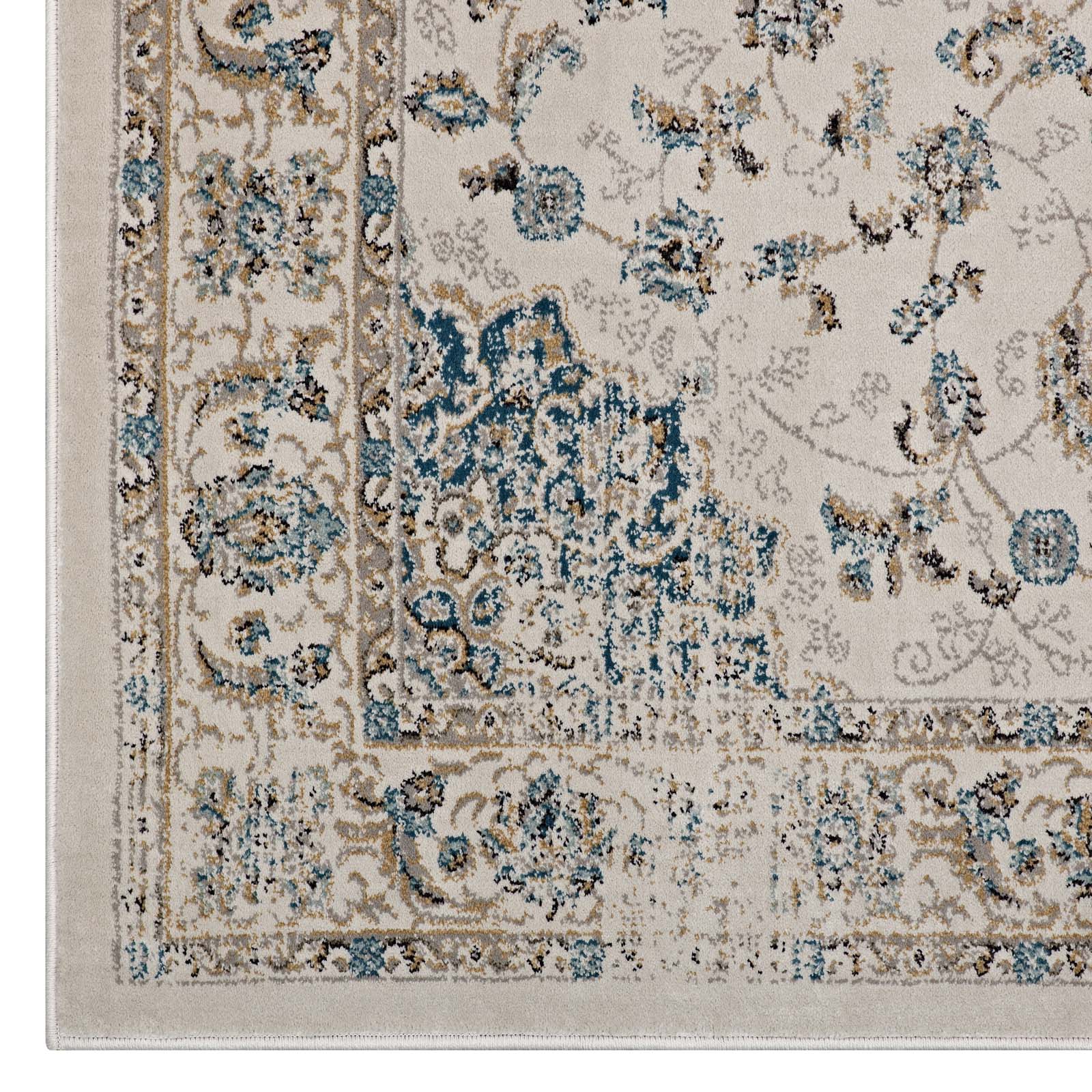 Atara Distressed Vintage Medallion Area Rug by Modway