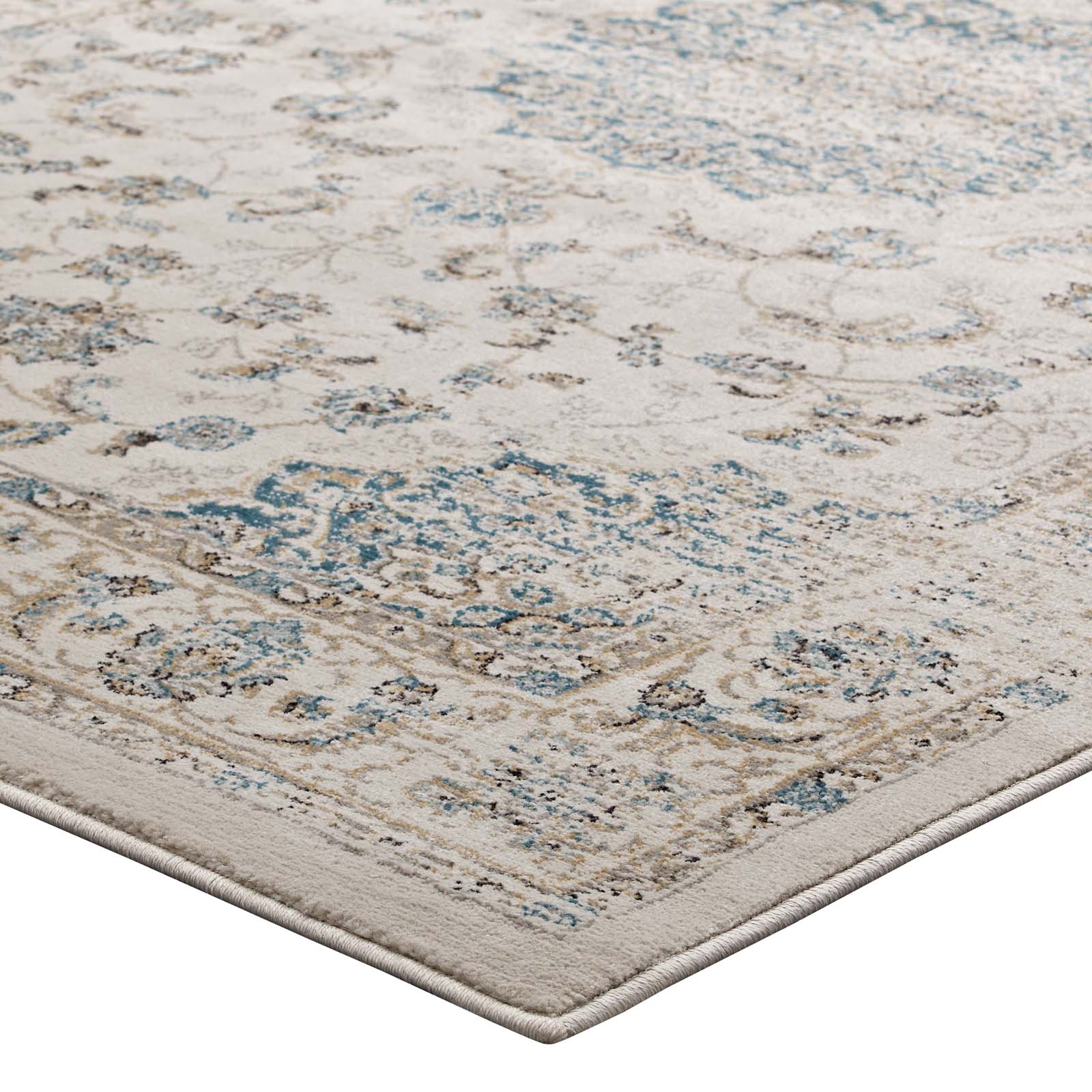 Atara Distressed Vintage Medallion Area Rug by Modway