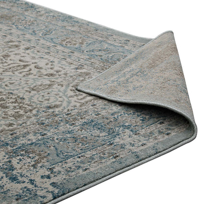Dilys Distressed Vintage Floral Lattice Area Rug by Modway