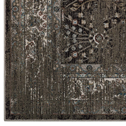 Berit Distressed Vintage Floral Lattice Area Rug by Modway