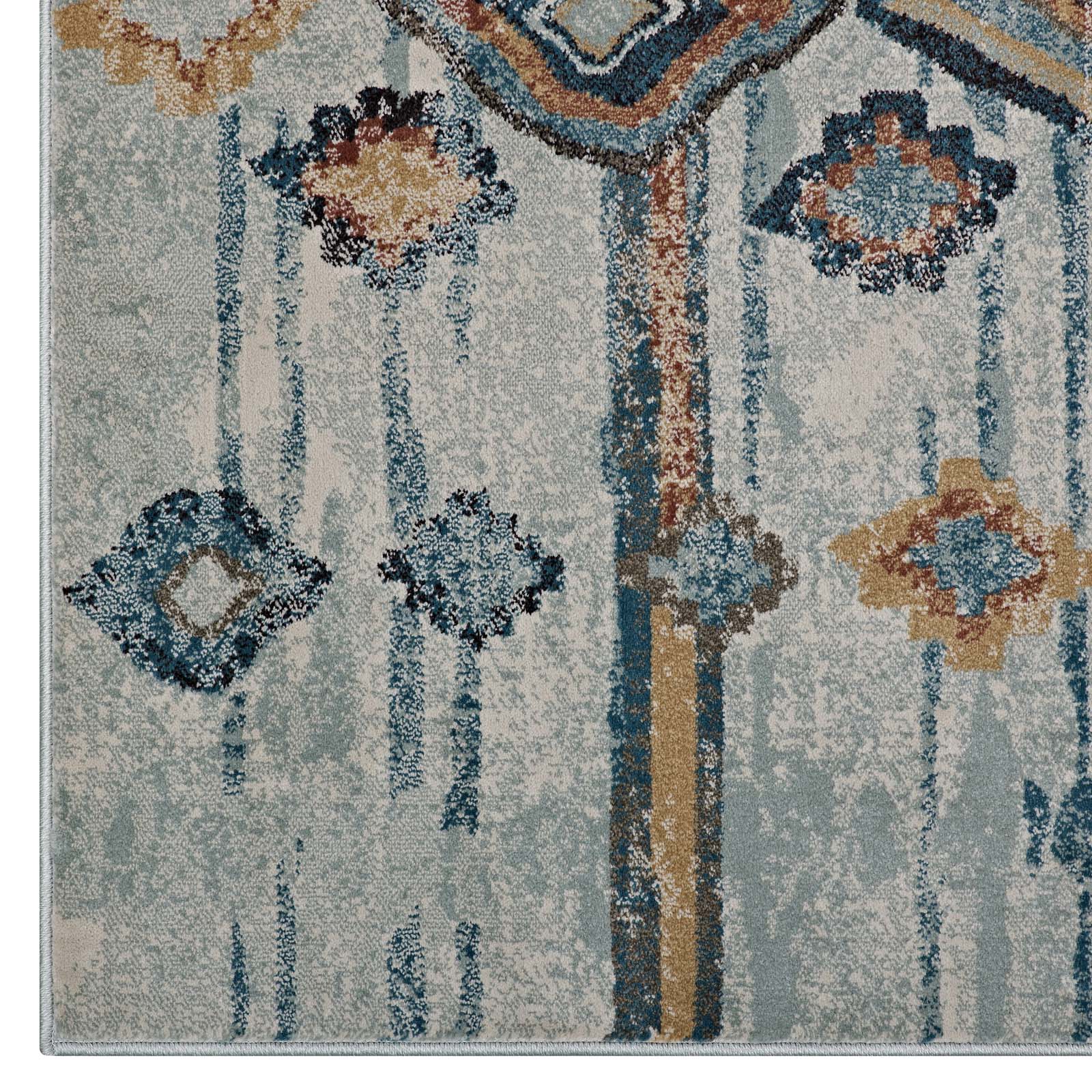 Jenica Distressed Moroccan Tribal Abstract Diamond Area Rug by Modway