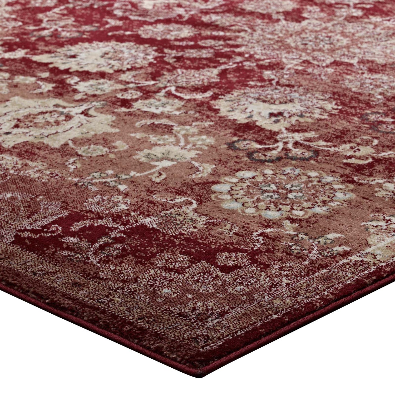 Cynara Distressed Floral Vintage Medallion Area Rug by Modway