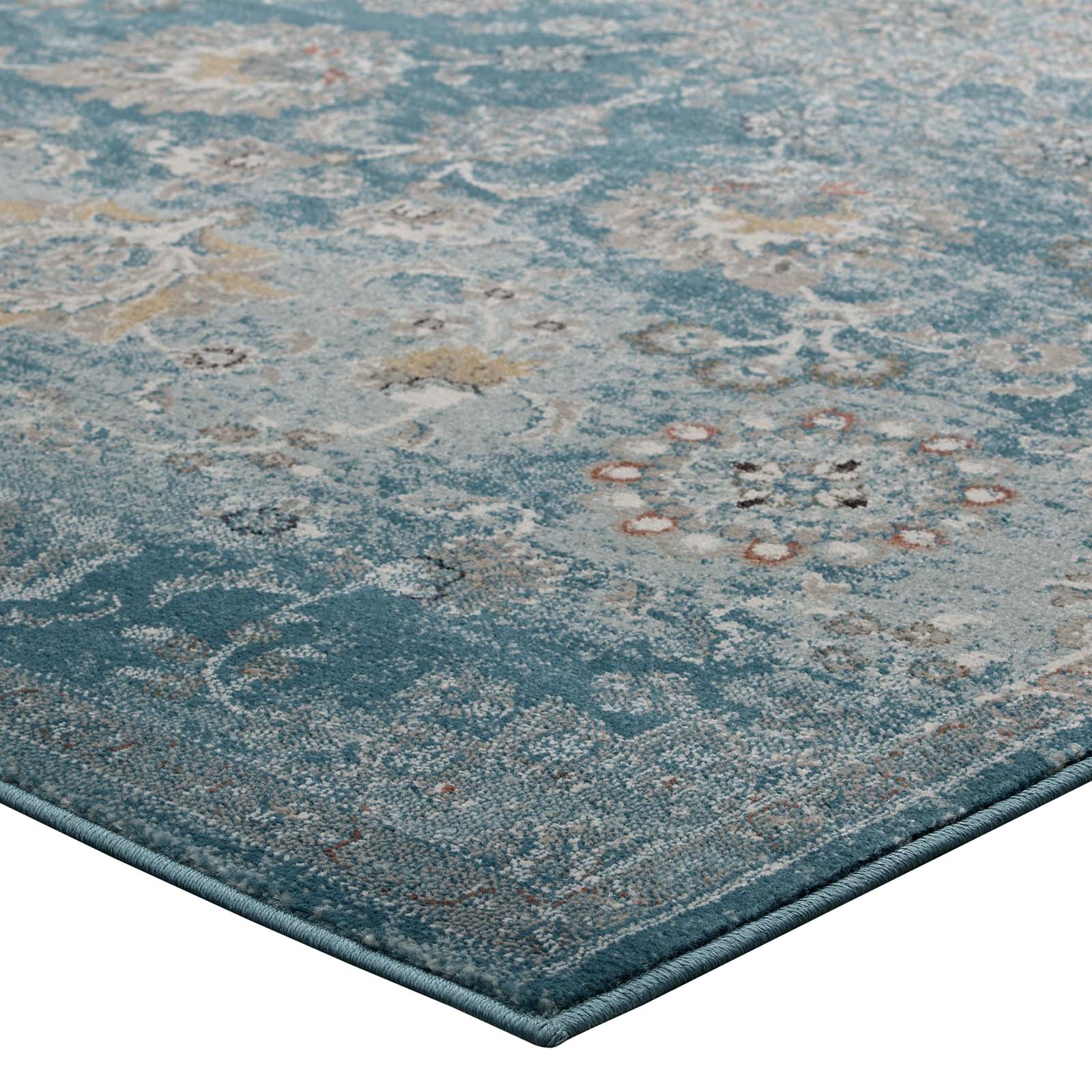 Cynara Distressed Floral Vintage Medallion Area Rug by Modway