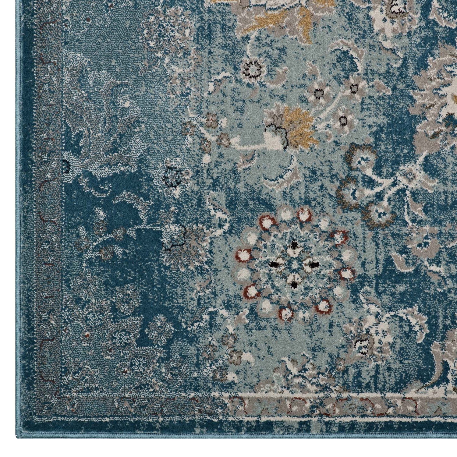 Cynara Distressed Floral Vintage Medallion Area Rug by Modway