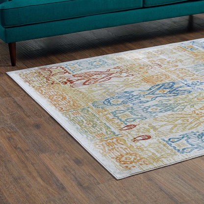 Solimar Distressed Southwestern Aztec Area Rug by Modway