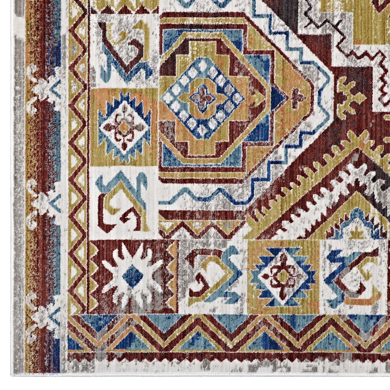 Florita Distressed Southwestern Aztec Area Rug by Modway