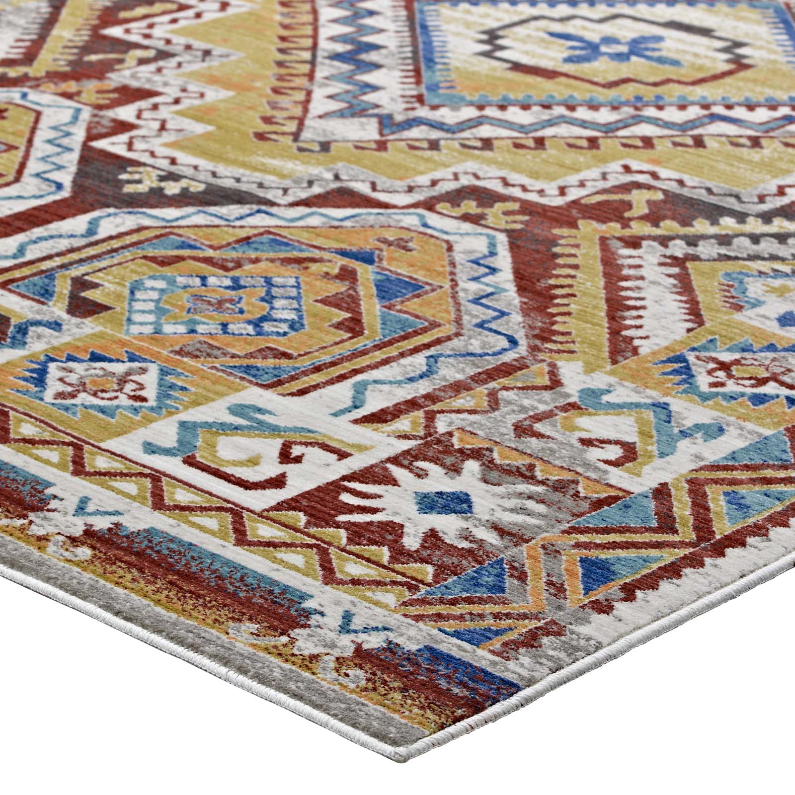 Florita Distressed Southwestern Aztec Area Rug by Modway