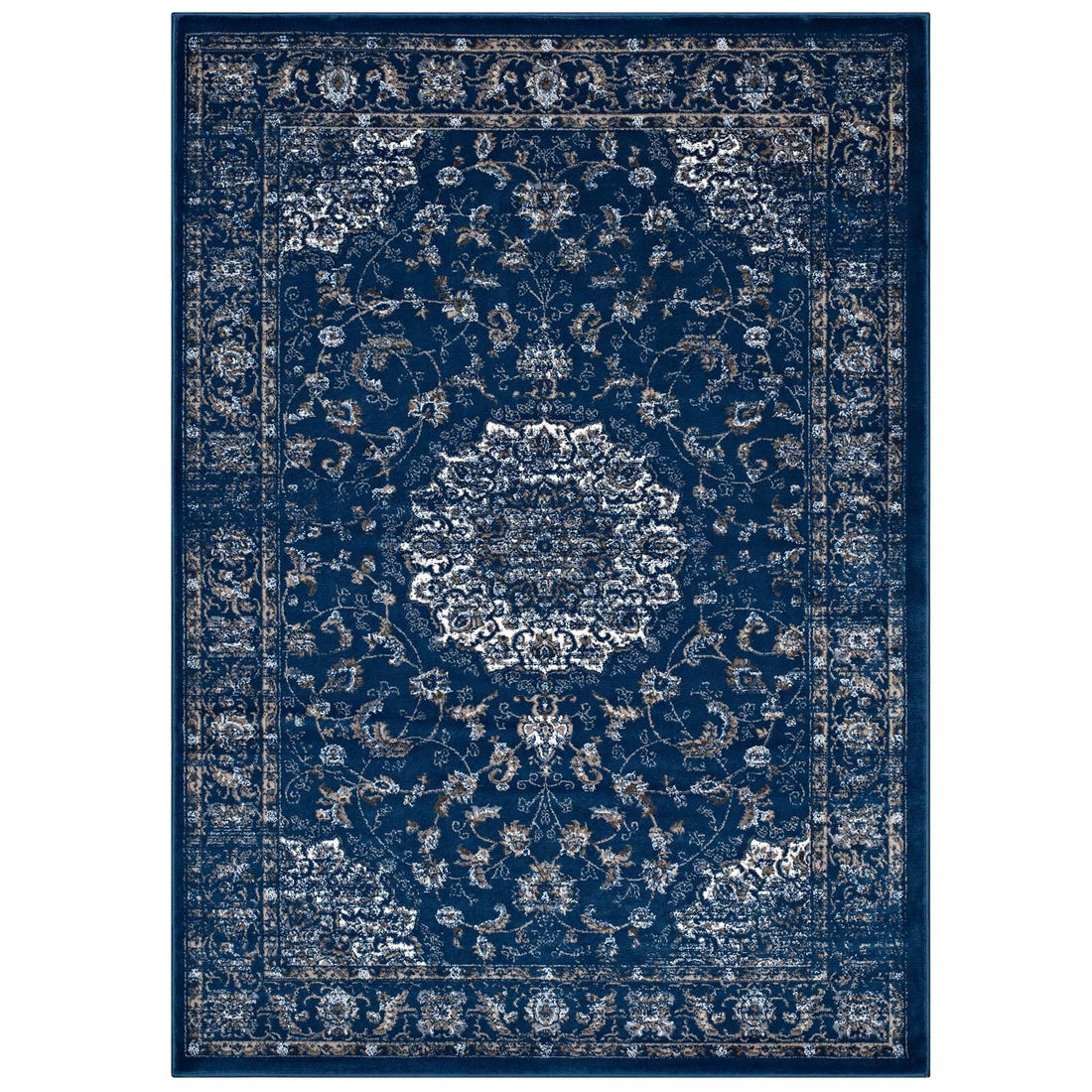 Lilja Distressed Vintage Medallion Area Rug by Modway