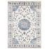 Ivory and Moroccan Blue / 5x8