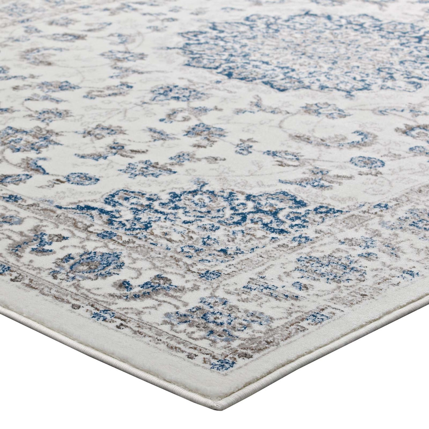 Lilja Distressed Vintage Medallion Area Rug by Modway