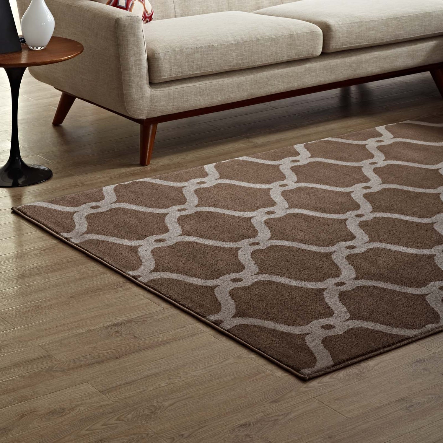 Beltara Chain Link Transitional Trellis Area Rug by Modway