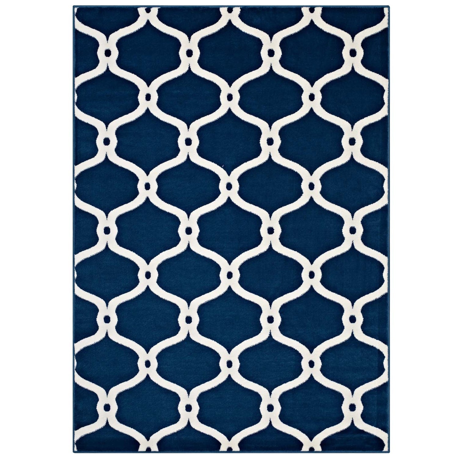 Beltara Chain Link Transitional Trellis Area Rug by Modway