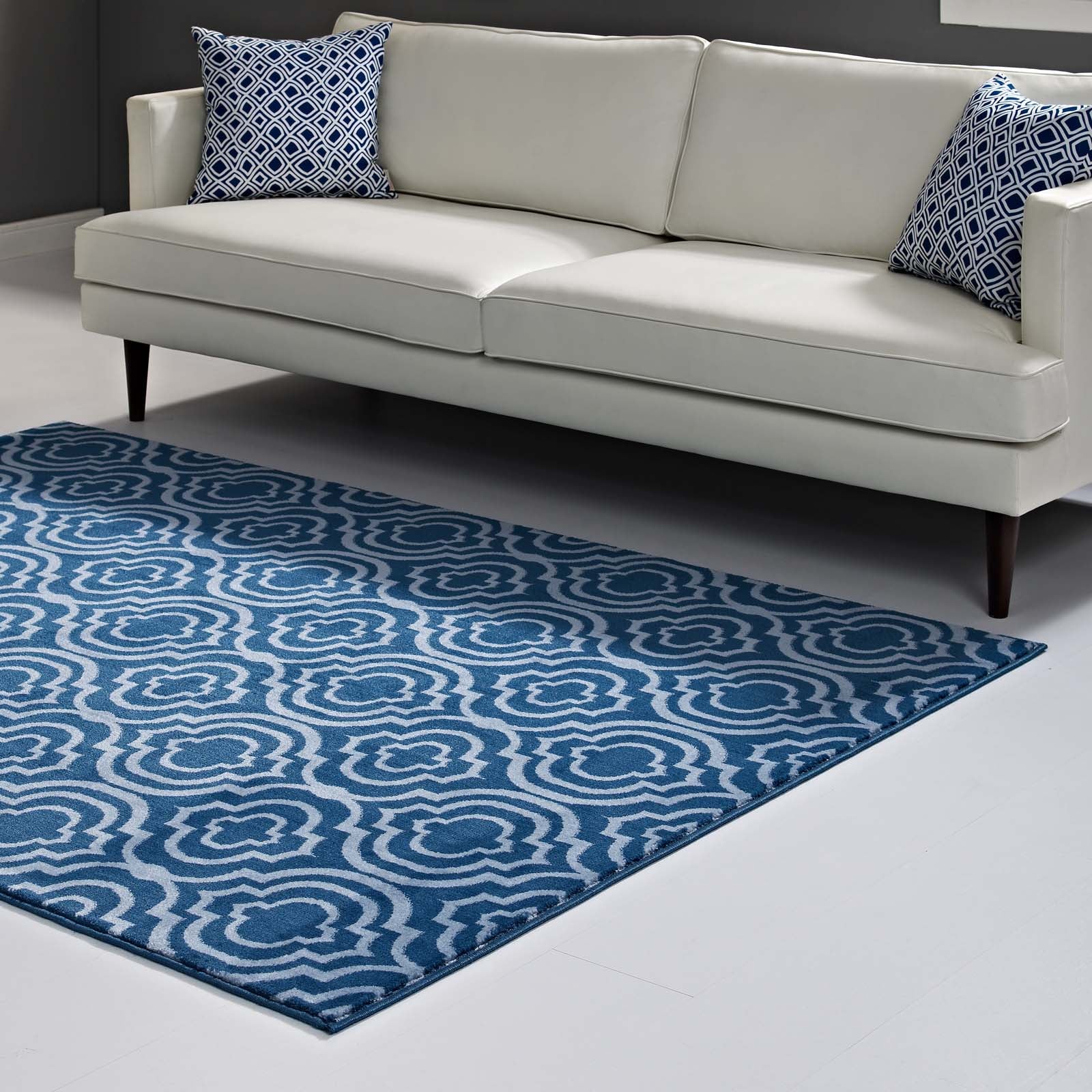 Frame Transitional Moroccan Trellis Area Rug by Modway