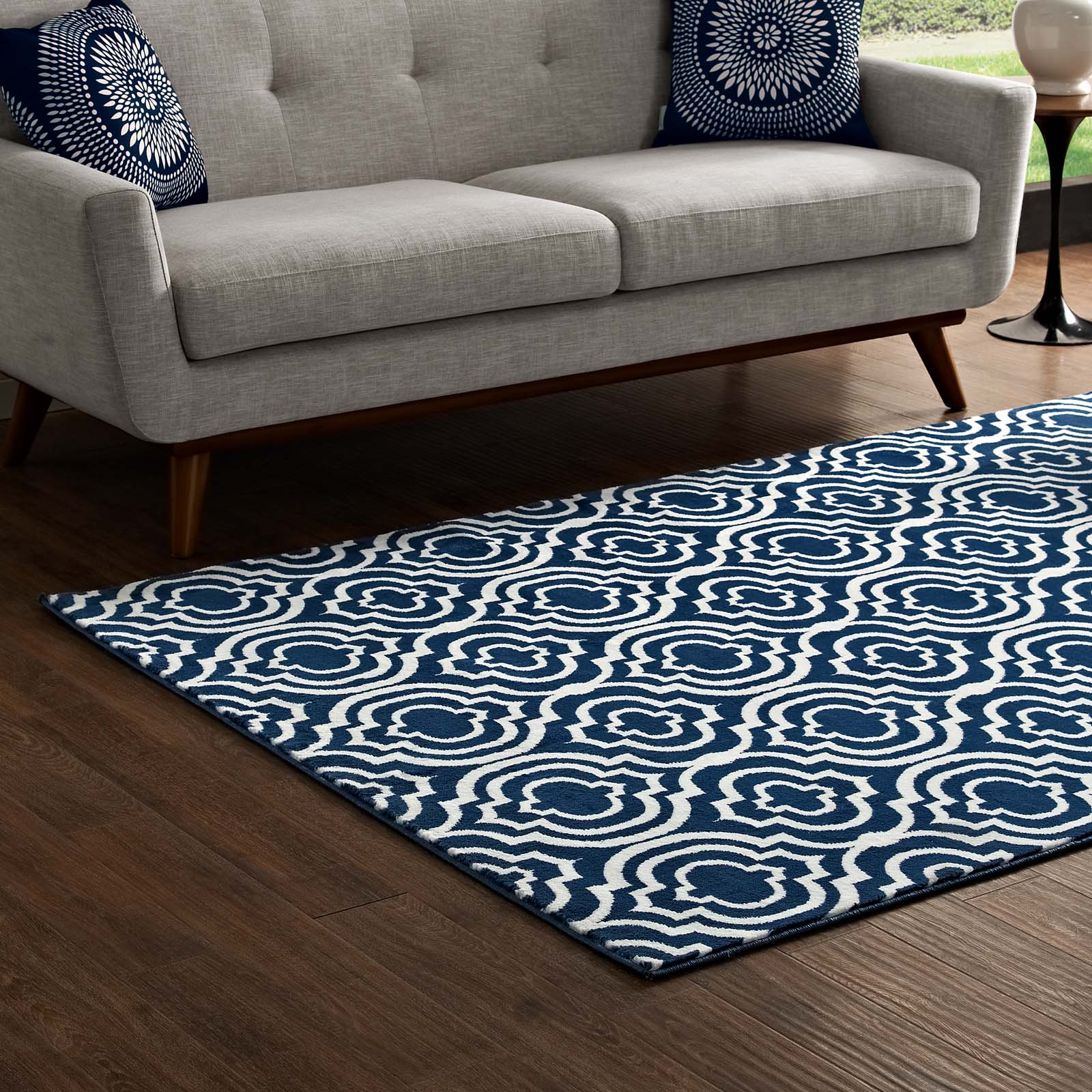 Frame Transitional Moroccan Trellis Area Rug by Modway