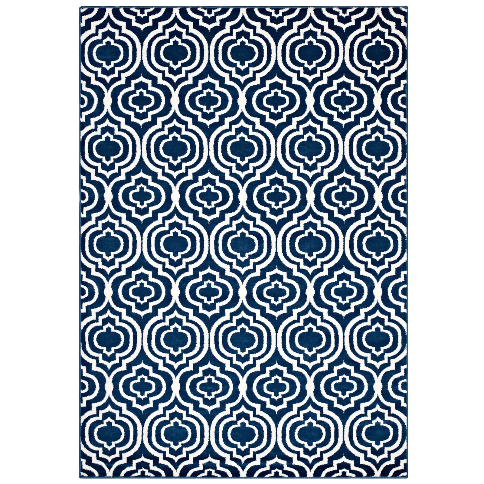 Moroccan Blue and Ivory / 8x10