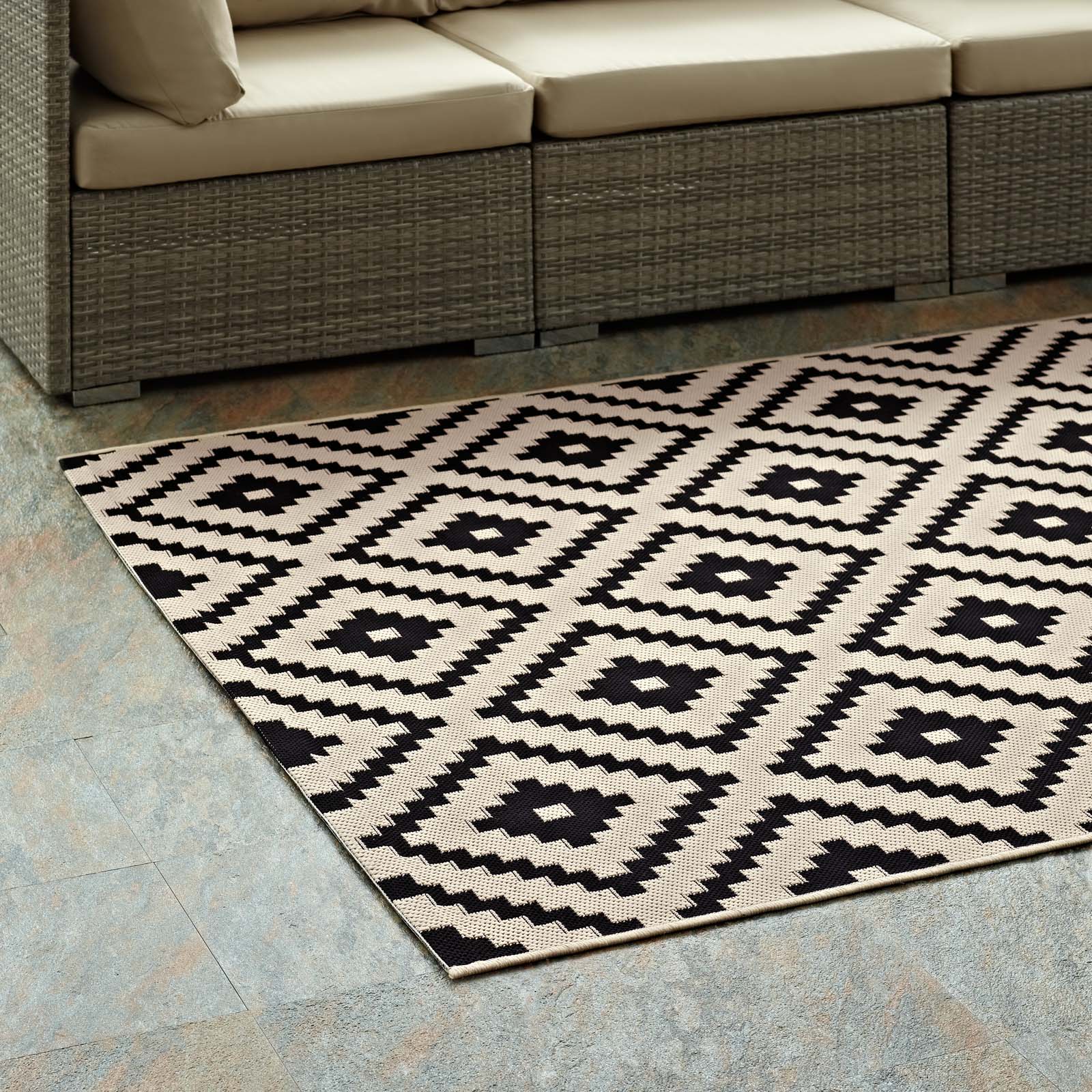 Perplex Geometric Diamond Trellis Indoor and Outdoor Area Rug by Modway