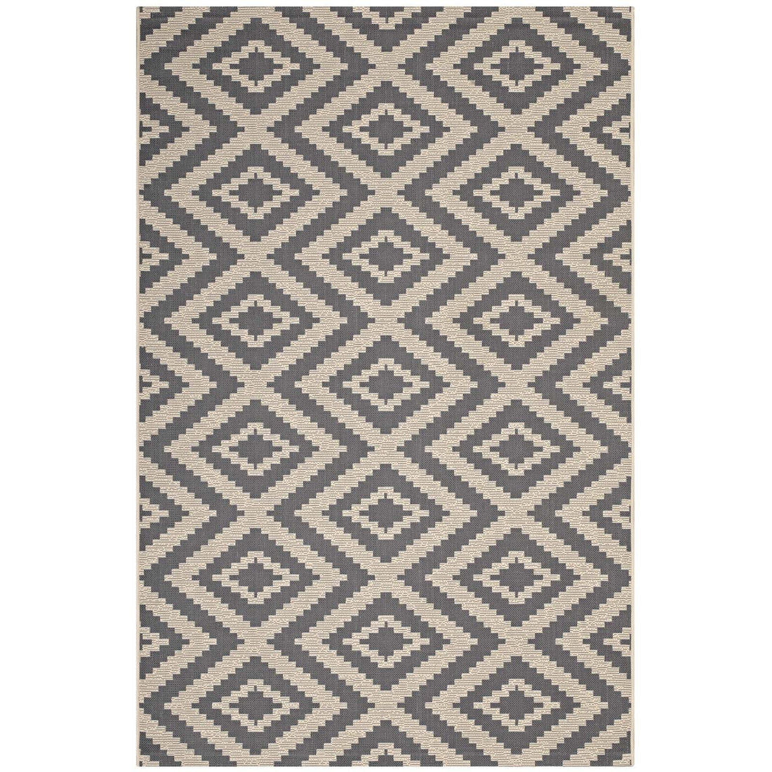 Jagged Geometric Diamond Trellis Indoor and Outdoor Area Rug by Modway