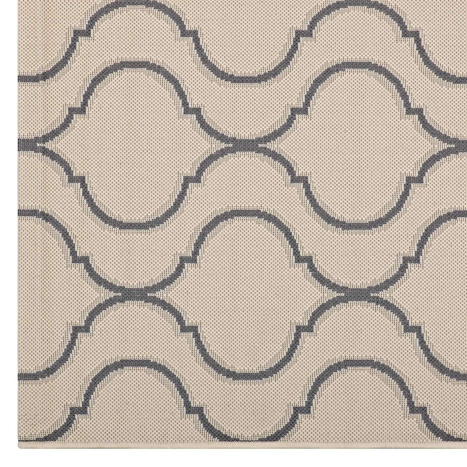 Linza Wave Abstract Trellis Indoor and Outdoor Area Rug by Modway