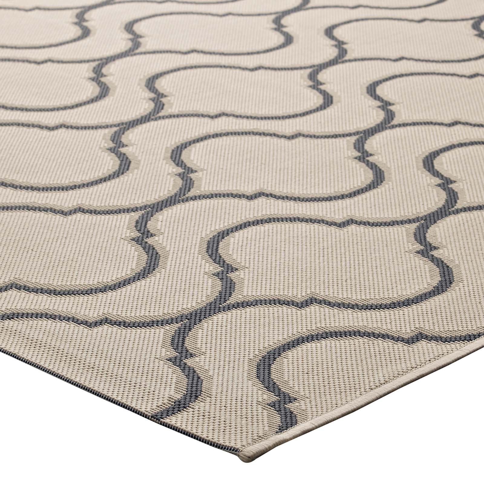 Linza Wave Abstract Trellis Indoor and Outdoor Area Rug by Modway