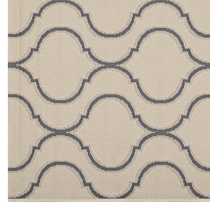 Linza Wave Abstract Trellis Indoor and Outdoor Area Rug by Modway