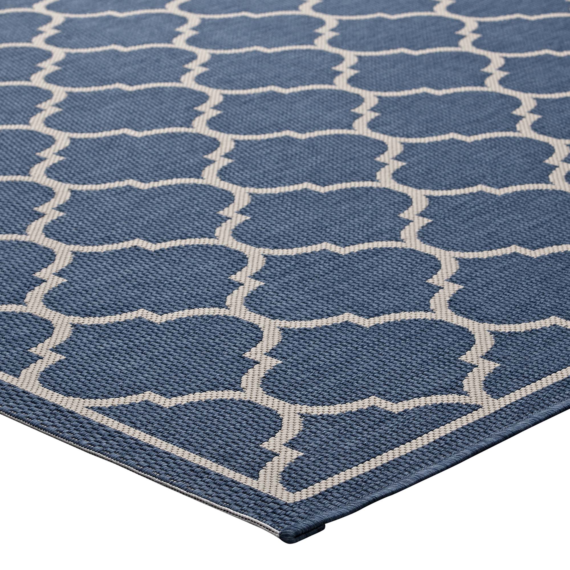 Avena Moroccan Quatrefoil Trellis Indoor and Outdoor Area Rug by Modway