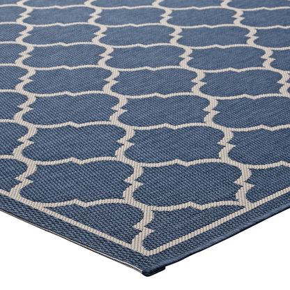 Avena Moroccan Quatrefoil Trellis Indoor and Outdoor Area Rug by Modway