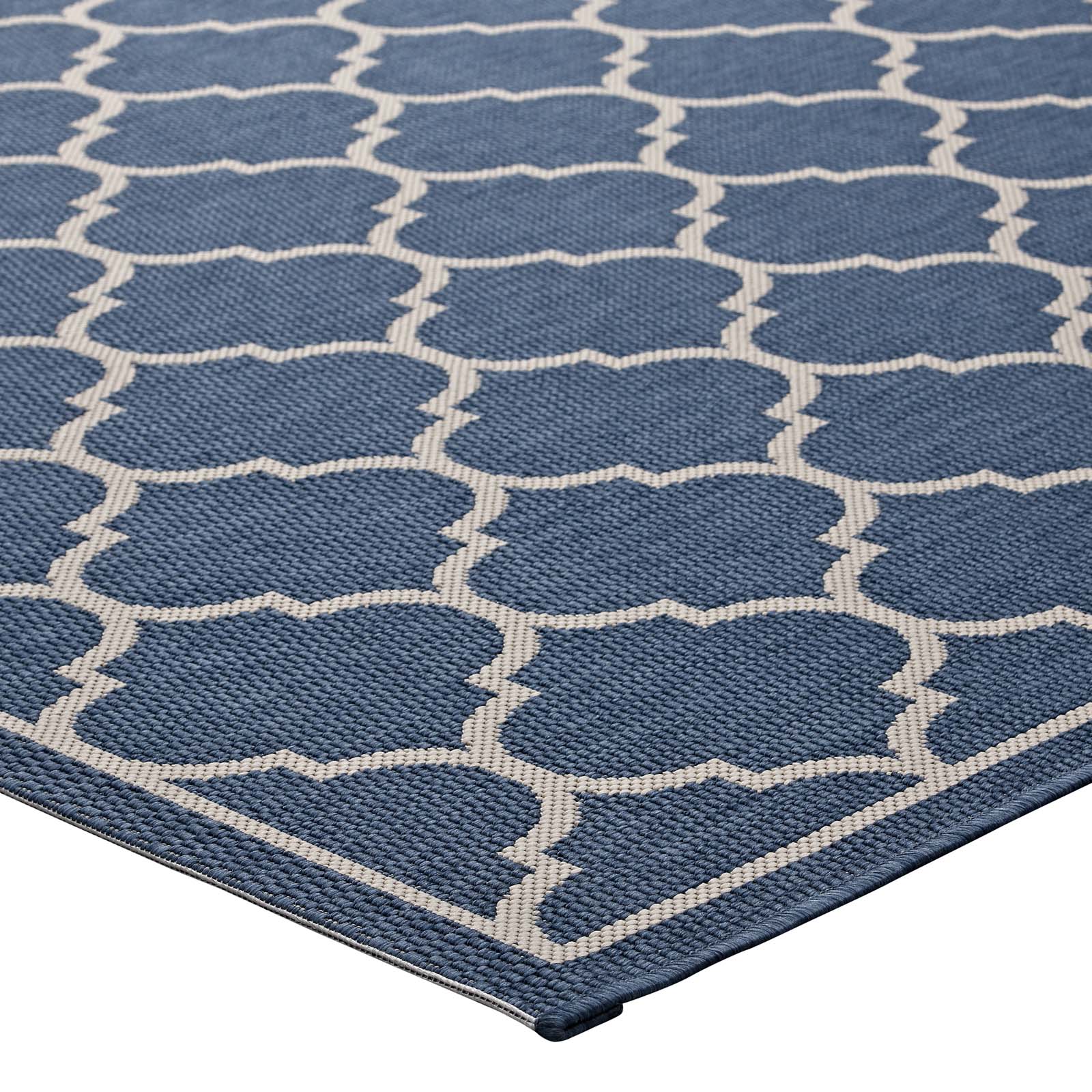 Avena Moroccan Quatrefoil Trellis Indoor and Outdoor Area Rug by Modway