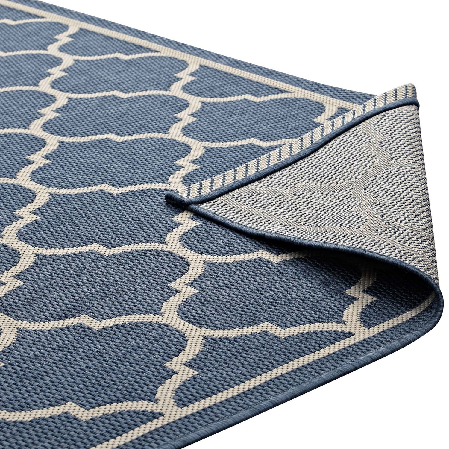 Avena Moroccan Quatrefoil Trellis Indoor and Outdoor Area Rug by Modway