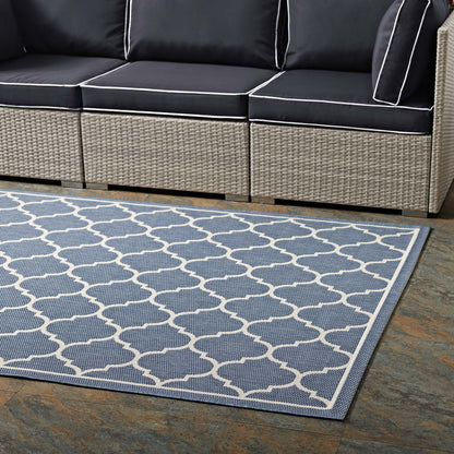 Avena Moroccan Quatrefoil Trellis Indoor and Outdoor Area Rug by Modway