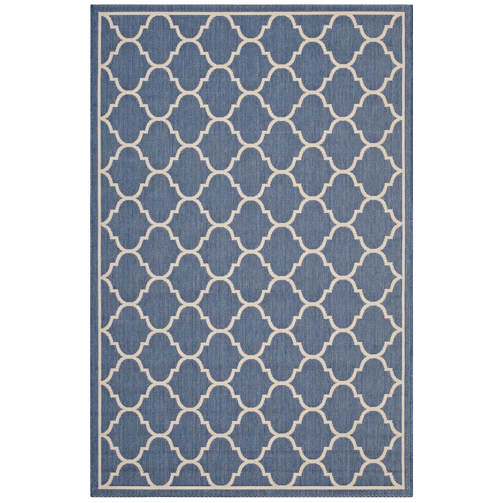 Avena Moroccan Quatrefoil Trellis Indoor and Outdoor Area Rug by Modway