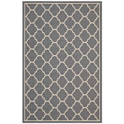 Avena Moroccan Quatrefoil Trellis Indoor and Outdoor Area Rug by Modway