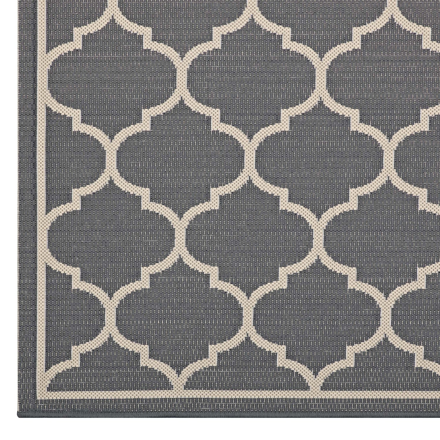 Avena Moroccan Quatrefoil Trellis Indoor and Outdoor Area Rug by Modway