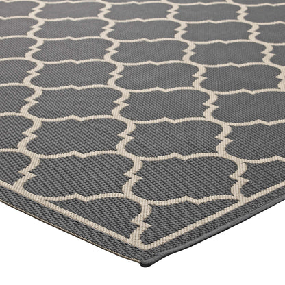 Avena Moroccan Quatrefoil Trellis Indoor and Outdoor Area Rug by Modway