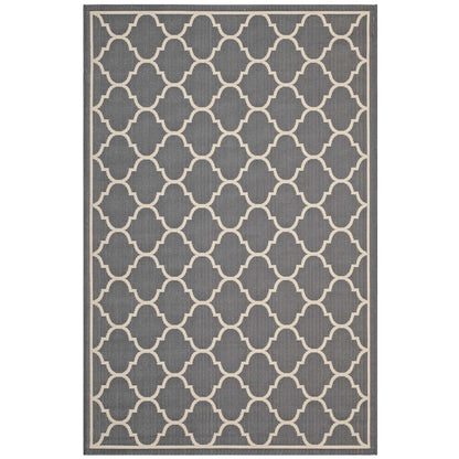 Avena Moroccan Quatrefoil Trellis Indoor and Outdoor Area Rug by Modway