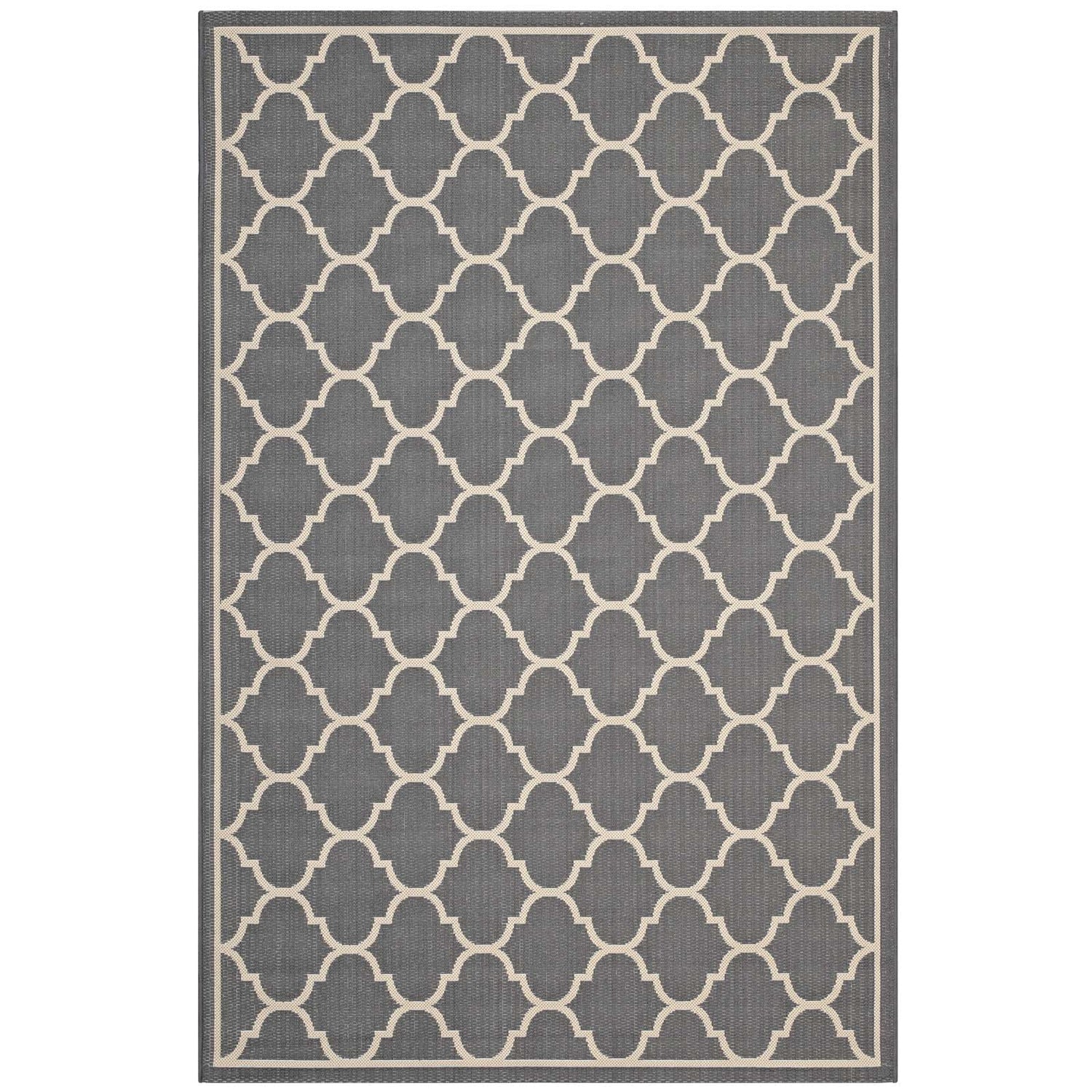 Avena Moroccan Quatrefoil Trellis Indoor and Outdoor Area Rug by Modway