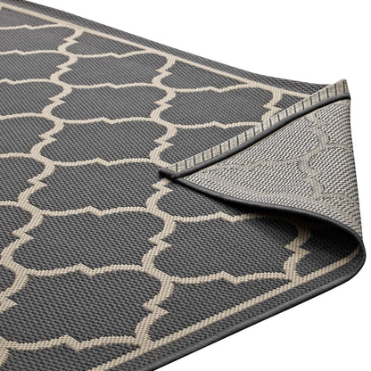 Avena Moroccan Quatrefoil Trellis Indoor and Outdoor Area Rug by Modway