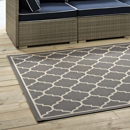 Avena Moroccan Quatrefoil Trellis Indoor and Outdoor Area Rug by Modway