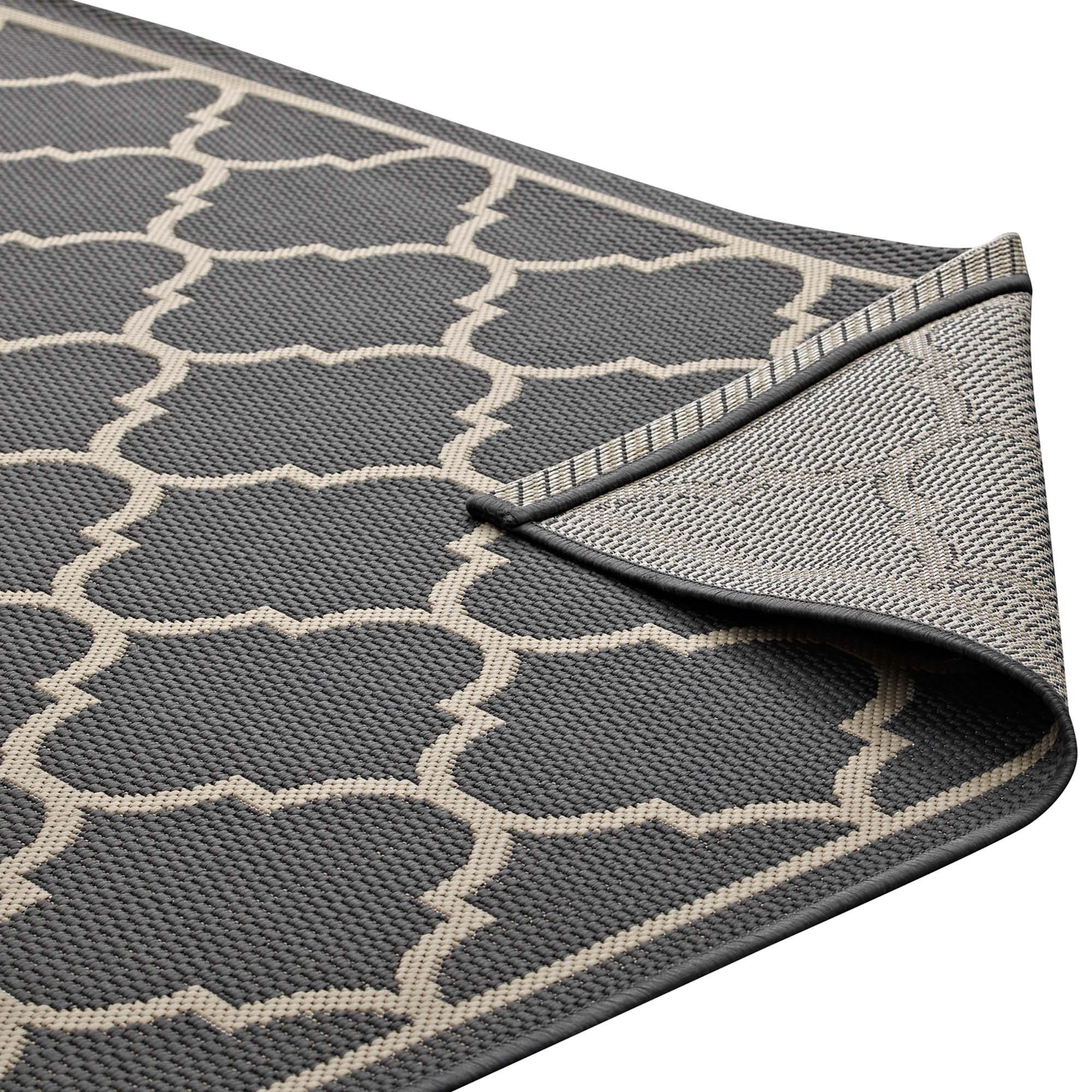 Avena Moroccan Quatrefoil Trellis Indoor and Outdoor Area Rug by Modway