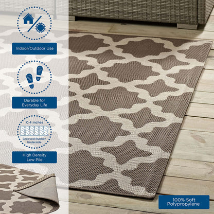 Cerelia Moroccan Trellis Indoor and Outdoor Area Rug by Modway