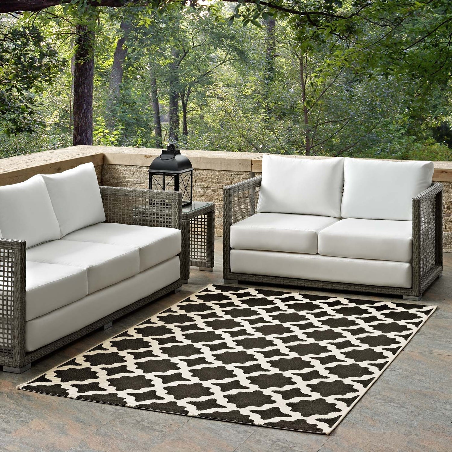 Cerelia Moroccan Trellis Indoor and Outdoor Area Rug by Modway