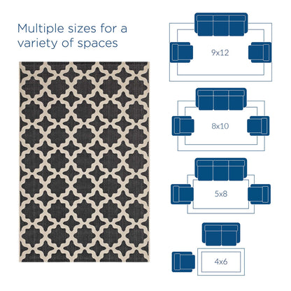 Cerelia Moroccan Trellis Indoor and Outdoor Area Rug by Modway