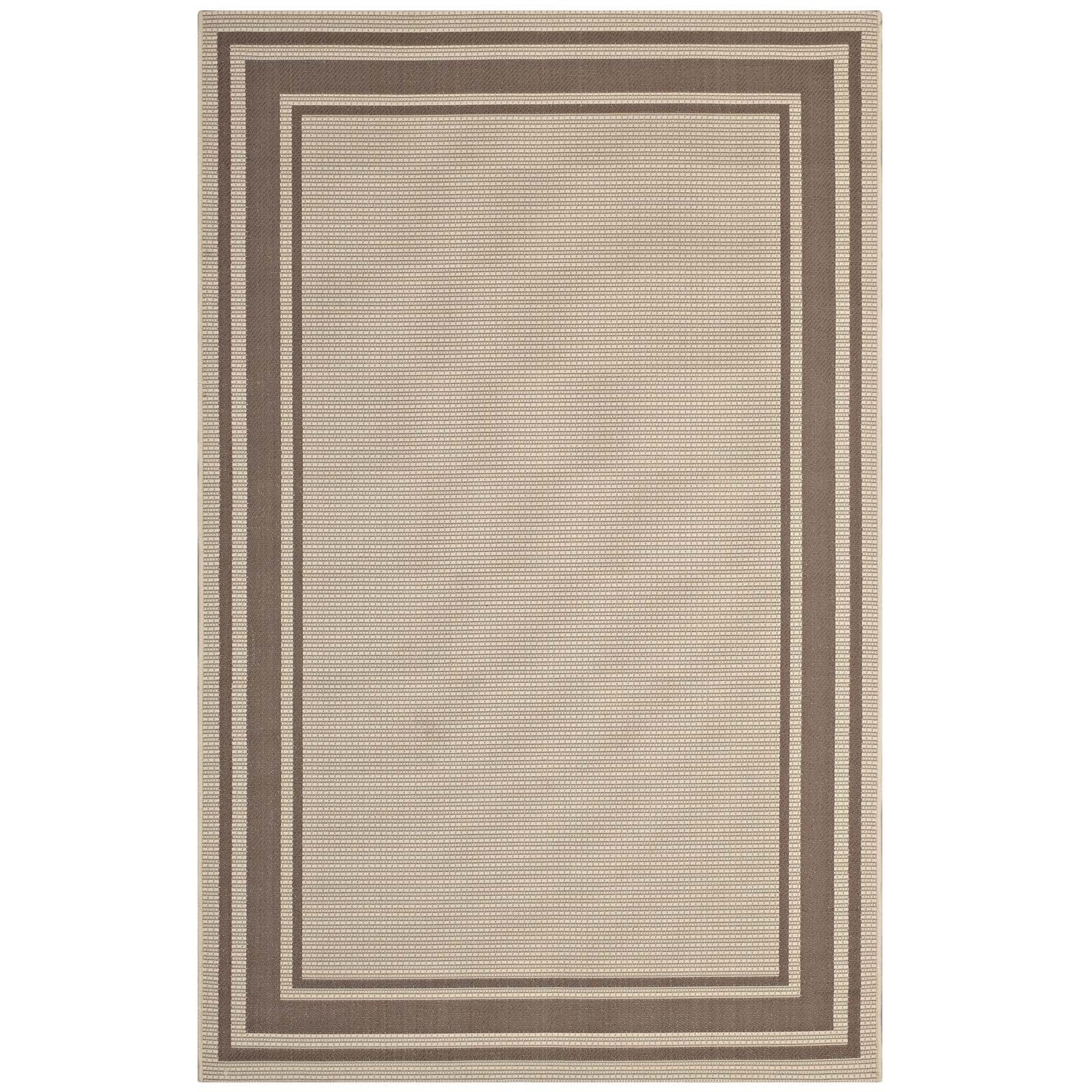 Rim Solid Border Indoor and Outdoor Area Rug by Modway