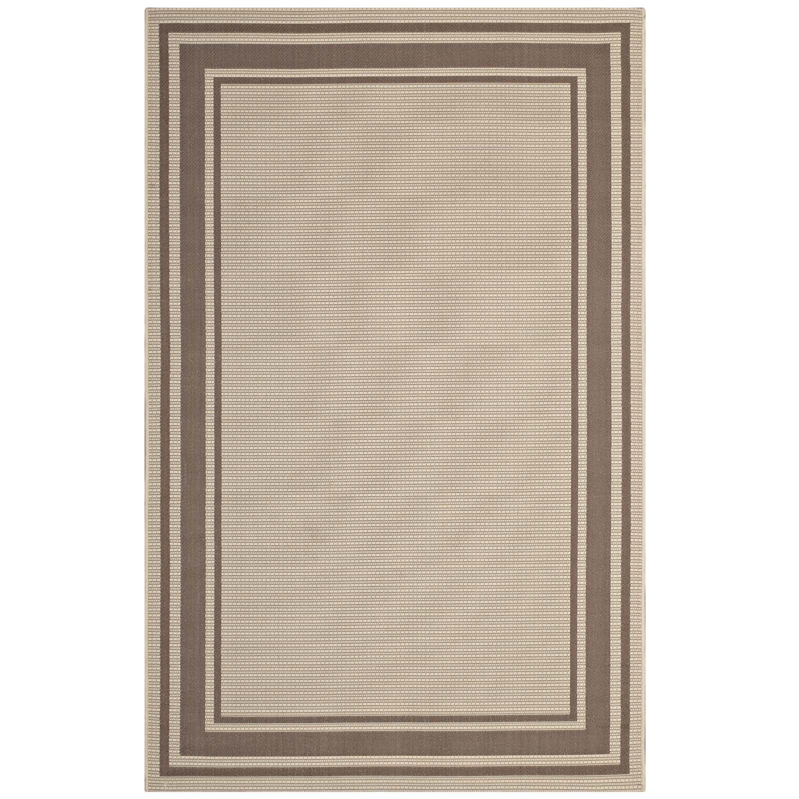 Rim Solid Border Indoor and Outdoor Area Rug by Modway